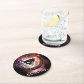 Dessous-de-verre Rond En Papier OEil de l'initiative Cosmic Basic Round Paper Coas (En situation)