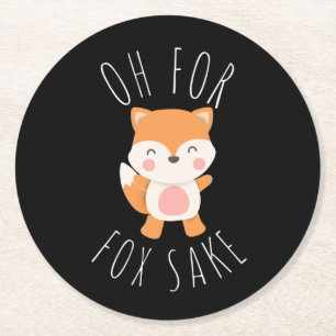 Dessous-de-verre Rond En Papier Oh pour Fox Sake