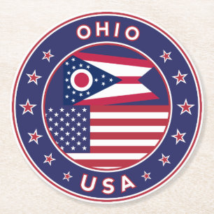 Dessous-de-verre Rond En Papier Ohio