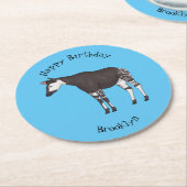 Dessous-de-verre Rond En Papier Okapi (Incliné)