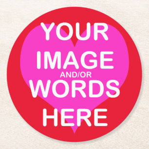 Dessous-de-verre Rond En Papier OPTIONS de FORME et de COULEUR de DO-IT-YOURSELF