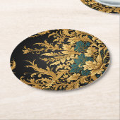 Dessous-de-verre Rond En Papier or (Incliné)
