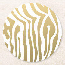 Or et motif blanc de rayures de zèbre