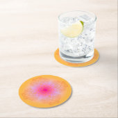 Dessous-de-verre Rond En Papier orange (En situation)