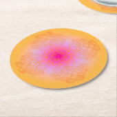 Dessous-de-verre Rond En Papier orange (Incliné)