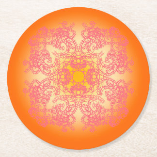 Dessous-de-verre Rond En Papier orange
