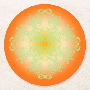 Dessous-de-verre Rond En Papier orange