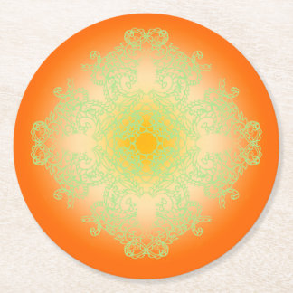 Dessous-de-verre Rond En Papier orange