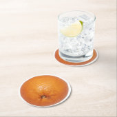 Dessous-de-verre Rond En Papier Orange (En situation)