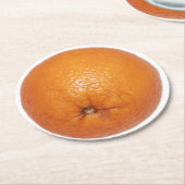 Dessous-de-verre Rond En Papier Orange (Incliné)