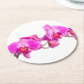 Dessous-de-verre Rond En Papier Orchidée (Incliné)