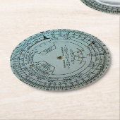 Dessous-de-verre Rond En Papier Ordinateur de navigation aérienne (Incliné)