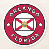 Dessous-de-verre Rond En Papier Orlando Floride (Devant)