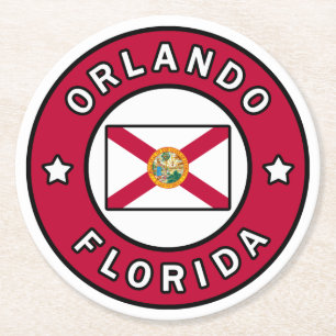 Dessous-de-verre Rond En Papier Orlando Floride