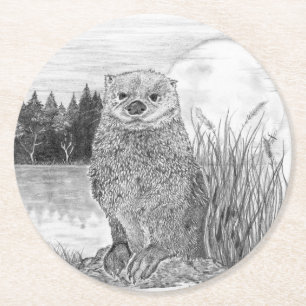 Dessous-de-verre Rond En Papier Otter