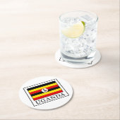 Dessous-de-verre Rond En Papier Ouganda (En situation)