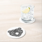 Dessous-de-verre Rond En Papier Ours de style (En situation)