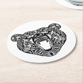 Dessous-de-verre Rond En Papier Ours de style (Incliné)