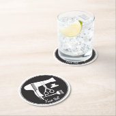 Dessous-de-verre Rond En Papier Outils de coiffures (En situation)