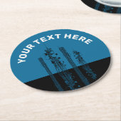 Dessous-de-verre Rond En Papier Outils de communication (Incliné)