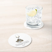 Dessous-de-verre Rond En Papier Oyster Pearl (En situation)