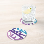 DESSOUS-DE-VERRE ROND EN PAPIER PAIX (En situation)