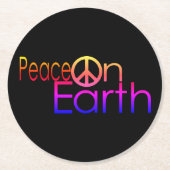 Dessous-de-verre Rond En Papier Paix sur Terre #2 (Devant)
