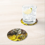 Dessous-de-verre Rond En Papier Palette de l'artiste #1 (En situation)