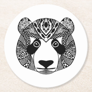 Dessous-de-verre Rond En Papier Panda inspiré