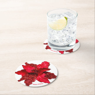 Dessous-de-verre Rond En Papier Paper Coaster Happy Holidays
