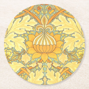 Dessous-de-verre Rond En Papier Papier peint de William Morris pour la place de St