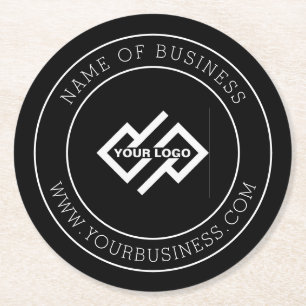 Dessous-de-verre Rond En Papier Papier rond Brandé par logo professionnel personna