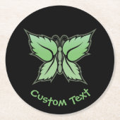 Dessous-de-verre Rond En Papier Papillon à menthe (Devant)