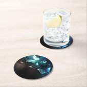 Dessous-de-verre Rond En Papier Papillons de nuit (En situation)