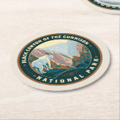 Dessous-de-verre Rond En Papier Parc national de Black Canyon (Incliné)