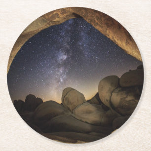 Dessous-de-verre Rond En Papier Parc national de Joshua Tree Night Sky