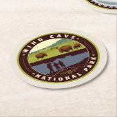 Dessous-de-verre Rond En Papier Parc national de Wind Cave (Incliné)