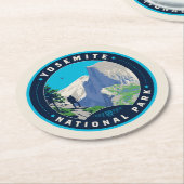 Dessous-de-verre Rond En Papier Parc national de Yosemite (Incliné)