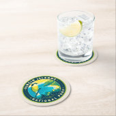 Dessous-de-verre Rond En Papier Parc national des Îles Vierges (En situation)