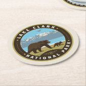 Dessous-de-verre Rond En Papier Parc national du lac Clark (Incliné)