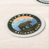 Dessous-de-verre Rond En Papier Parc national olympique (Incliné)