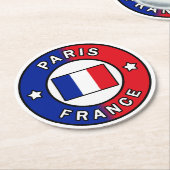 Dessous-de-verre Rond En Papier Paris France (Incliné)