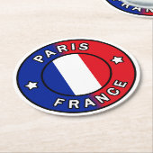 Dessous-de-verre Rond En Papier Paris France (Incliné)