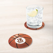 Dessous-de-verre Rond En Papier partie jetable de boule du basket-ball 05of12 (En situation)