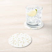 Dessous-de-verre Rond En Papier Parties scintillant Faux Gold Confetti Soirée de M (En situation)