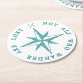 Dessous-de-verre Rond En Papier Pas tous ce que Wander sont perdu (Incliné)