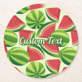Dessous-de-verre Rond En Papier Pastèque (Devant)