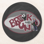 Dessous-de-verre Rond En Papier Pause et exécution (Devant)