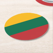Dessous-de-verre Rond En Papier pavillon lituanien (Incliné)