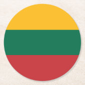 Dessous-de-verre Rond En Papier pavillon lituanien (Devant)